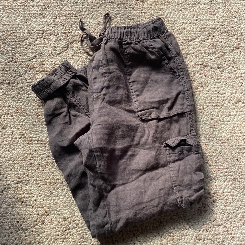 Nicole Miller Linen Cargo pants